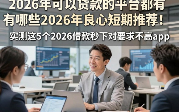 2026年可以贷款的平台都有哪些2026年良心短期推荐！实测这5个2026借款秒下对要求不高app