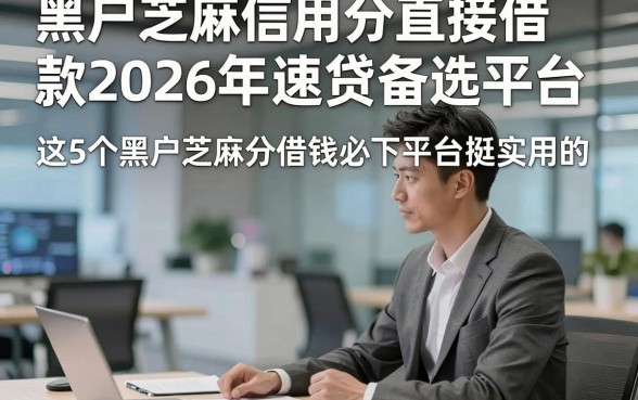 黑户芝麻信用分直接借款2026年速贷备选平台，这5个黑户芝麻分借钱必下平台挺实用的