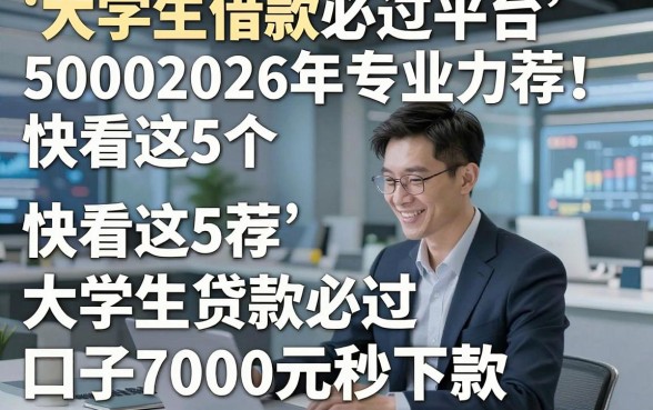 大学生借款必过平台50002026年专业力荐！快看这5个​大学生贷款必过口子7000元秒下款