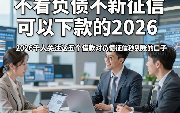 不看负债不看征信可以下款的2026，2026千人关注这五个借款对负债征信要求不高秒到账的口子
