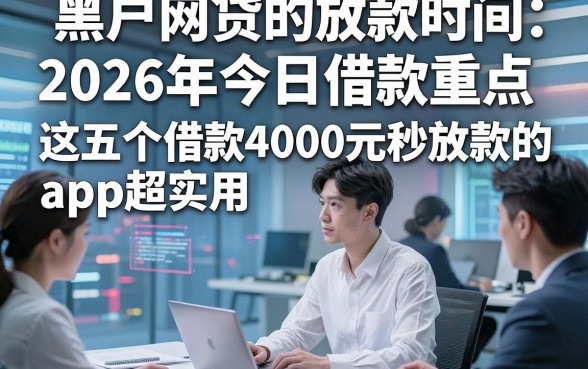 黑户网贷的放款时间2026年今日借款重点，这五个借款4000元秒放款的app超实用