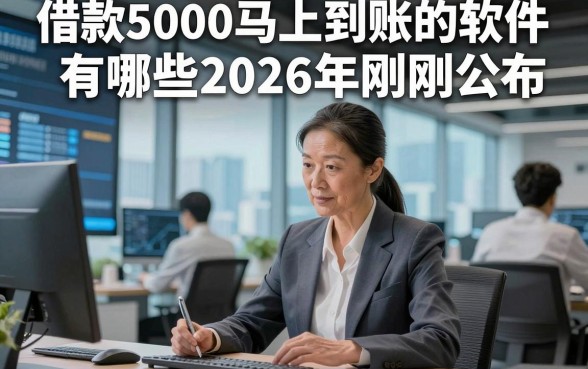借款5000马上到账的软件有哪些2026年刚刚公布，这5个贷款5000自动放款的平台用着很踏实