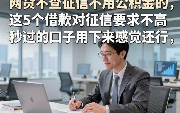 网贷不查征信不用公积金的，这5个借款对征信要求不高秒过的口子用下来感觉还行