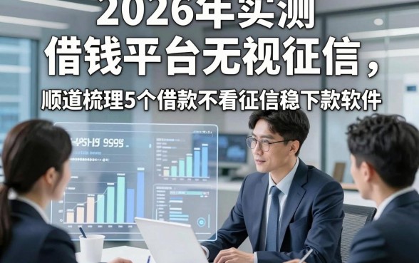 2026年实测​借钱平台无视征信，顺道梳理5个借款不看征信稳下款软件