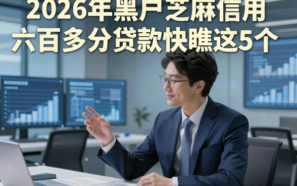 2026年黑户芝麻信用六百多分贷款快瞧这5个，本文为您隆重探索！