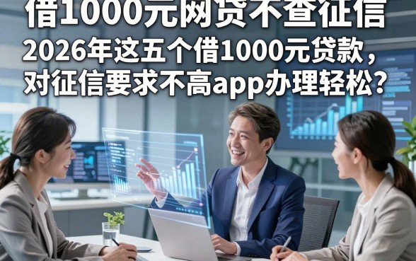 借1000元网贷不查征信，2026年这五个借1000元贷款对征信要求不高app办理轻松