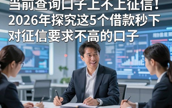 当前查询口子上不上征信！2026年探究这5个借款秒下对征信要求不高的口子