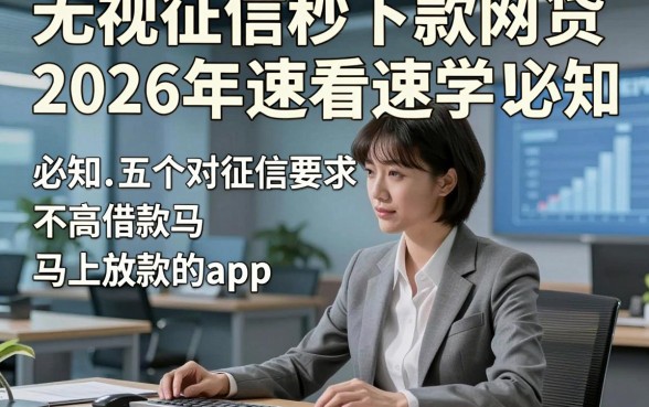 无视征信秒下款网贷2026年速看速学!必知五个对征信要求不高借款马上放款的app