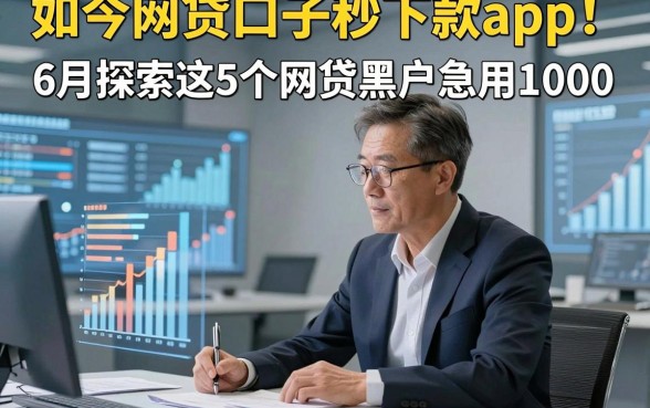 如今网贷口子秒下款app！6月探索这5个网贷黑户急用1000