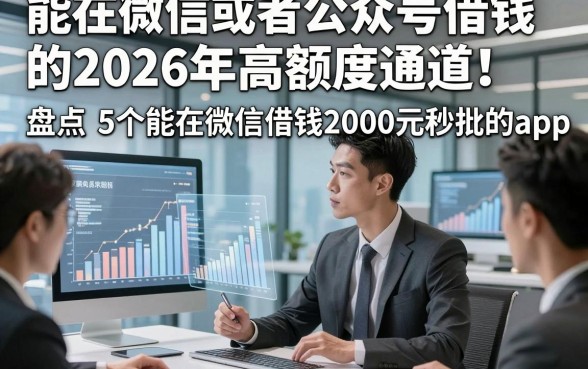 能在微信或者公众号借钱的2026年高额度通道！盘点5个能在微信借钱2000元秒批的app