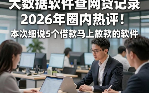 大数据软件查网贷记录2026年圈内热评！本次细说5个借款马上放款的软件