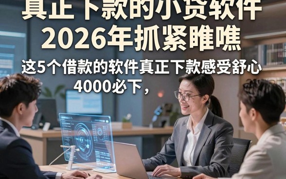 真正下款的小贷软件2026年抓紧瞧瞧，这5个借款的软件真正下款4000必下感受舒心