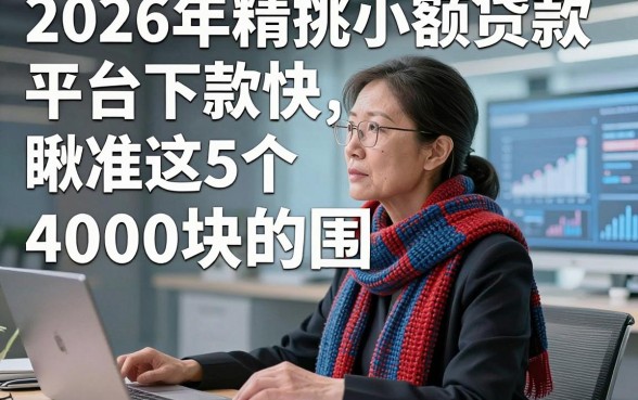 2026年精挑小额贷款平台下款快，瞅准这5个​4000块的围巾