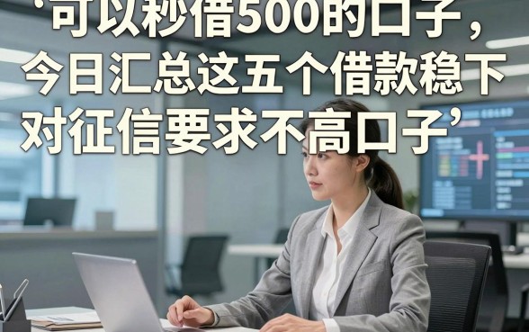 可以秒借500的口子，今日汇总这五个借款稳下 对征信要求不高口子