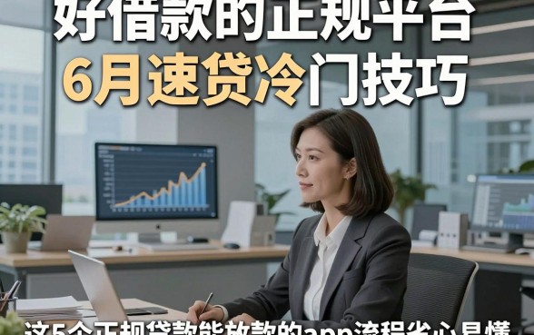 好借款的正规平台6月速贷冷门技巧，这5个正规贷款能放款的app流程省心易懂