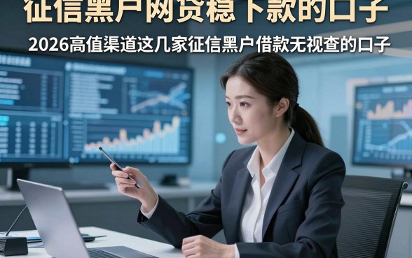 征信黑户网贷稳下款的口子，2026高值渠道这几家征信黑户借款无视查的口子