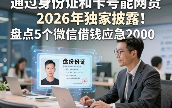 通过身份证和卡号能网贷2026年独家披露！盘点5个微信借钱应急2000