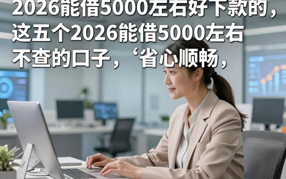 2026能借5000左右好下款的，这五个2026能借5000左右不查的口子省心顺畅