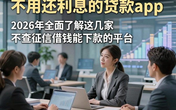 不用还利息的贷款app，2026年全面了解这几家不查征信借钱能下款的平台