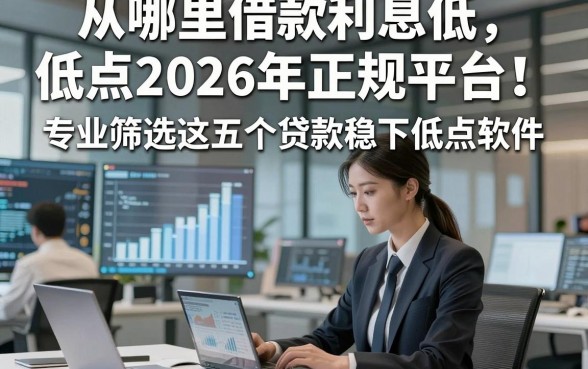 从哪里借款利息低低点2026年正规平台！专业筛选这五个贷款稳下低点软件