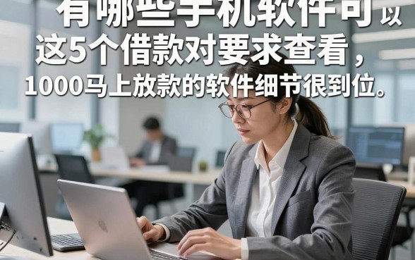 有哪些手机软件可以借钱赶紧查看,这5个借款对要求不高1000马上放款的软件细节很到位