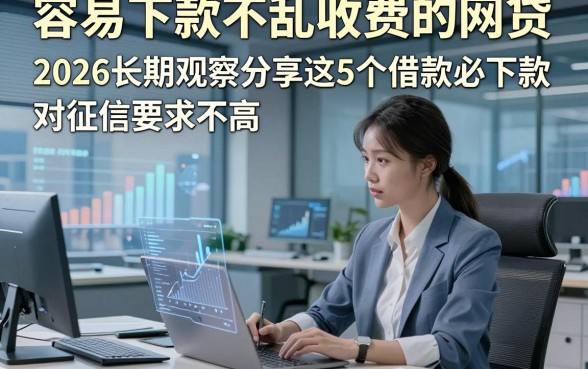 容易下款不乱收费的网贷，2026长期观察分享这5个借款必下款 对征信要求不高 的app