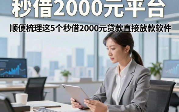 秒借2000元平台，顺便梳理这5个秒借2000元贷款直接放款软件