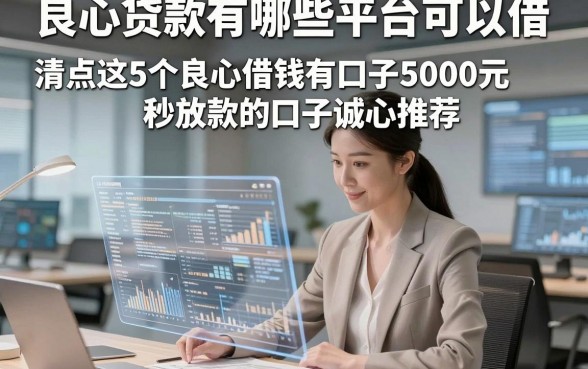 良心贷款有哪些平台可以借，清点这5个良心借钱有口子5000元秒放款的口子诚心推荐