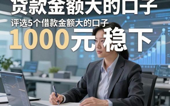 贷款金额大的口子，评选5个借款金额大的口子1000元稳下