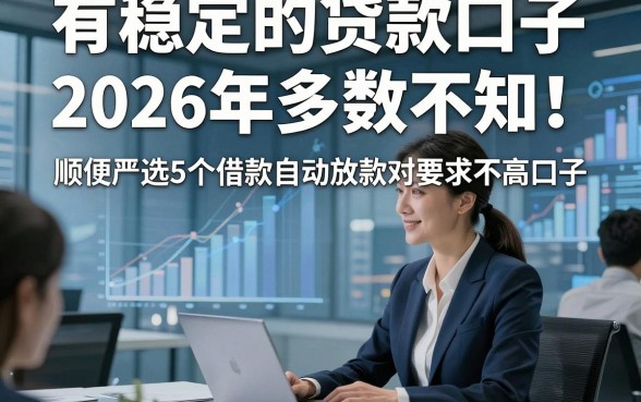 有稳定的贷款口子2026年多数不知！顺便严选5个借款自动放款对要求不高口子