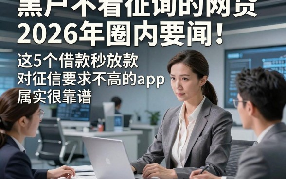 黑户不看征询的网贷2026年圈内要闻！这5个借款秒放款 对征信要求不高的app属实很靠谱
