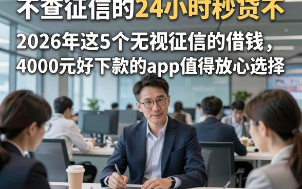 不查征信的24小时秒贷不，2026年这5个无视征信的借钱4000元好下款的app值得放心选择