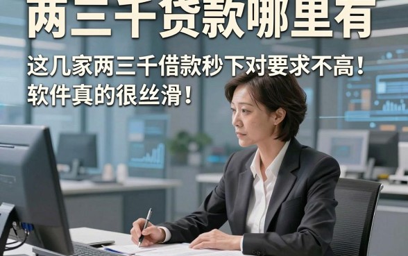 两三千贷款哪里有，这几家两三千借款秒下对要求不高软件真的很丝滑