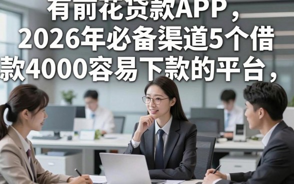 有前花贷款APP，2026年必备渠道5个借款4000容易下款的平台