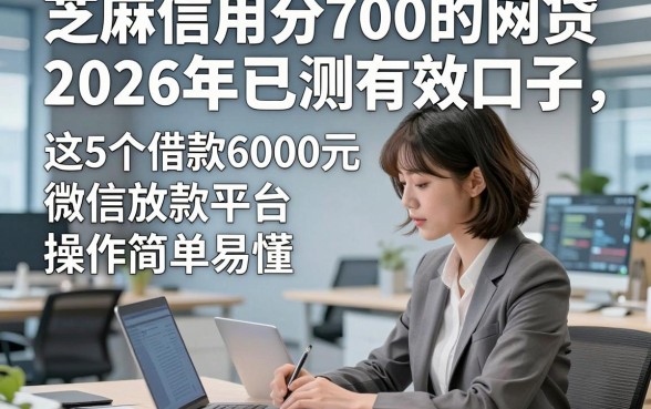 芝麻信用分700的网贷2026年已测有效口子，这5个借款6000元微信放款平台操作简单易懂