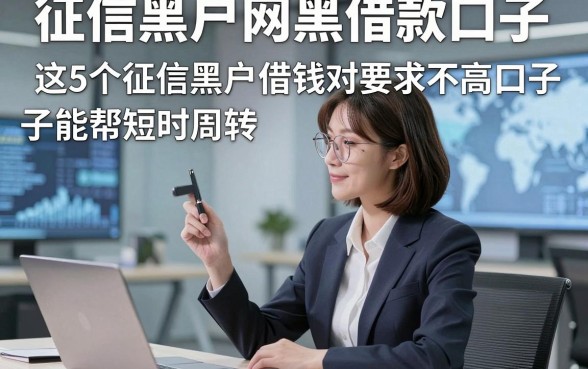征信黑户网黑借款口子，这5个征信黑户借钱对要求不高口子能帮短时周转