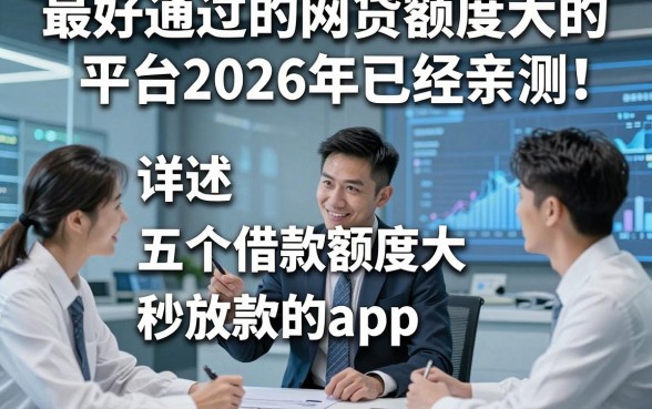 最好通过的网贷额度大的平台2026年已经亲测！详述五个借款额度大秒放款的app