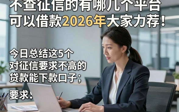 不查征信的有哪几个平台可以借款2026年大家力荐！今日总结这5个对征信要求不高的贷款能下款口子