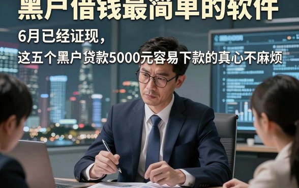 黑户借钱最简单的软件6月已经证实，这五个黑户贷款5000元容易下款的平台真心不麻烦