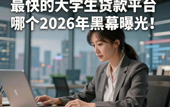 最快的大学生贷款平台哪个2026年黑幕曝光！本文为您全面分说！
