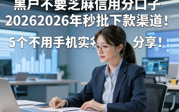 黑户不要芝麻信用分口子20262026年秒批下款渠道！分享​5个不用手机实名的网贷黑户