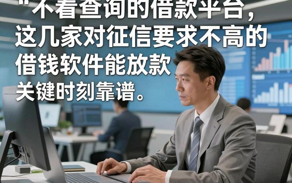不看查询的借款平台，这几家对征信要求不高的借钱软件能放款关键时刻靠谱