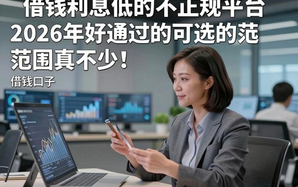 借钱利息低的不正规平台2026年好通过的可选的范围真不少！，今天为您深入推选​这五个借钱口子！