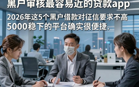 黑户审核最容易近的贷款app，2026年这5个黑户借款对征信要求不高5000稳下的平台确实很便捷