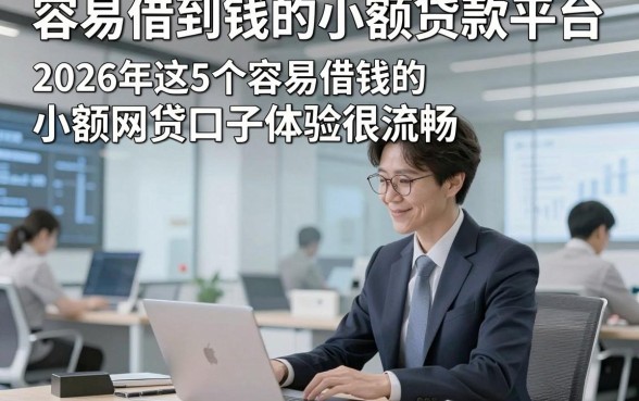 容易借到钱的小额贷款平台，2026年这5个容易借钱的小额网贷口子体验很流畅