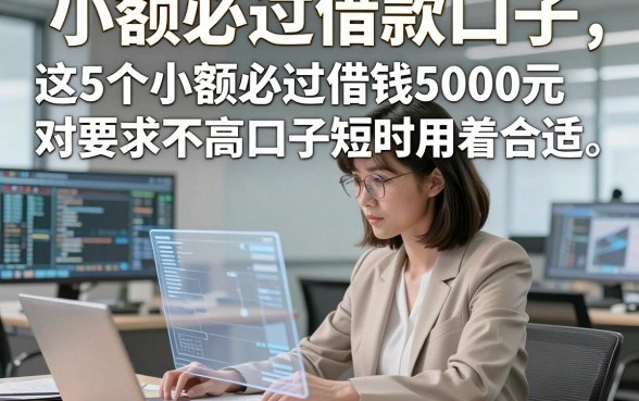 小额必过借款口子，这5个小额必过借钱5000元对要求不高口子短时用着合适