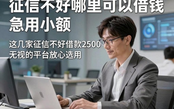 征信不好哪里可以借钱 急用小额，这几家征信不好借款2500无视的平台放心选用