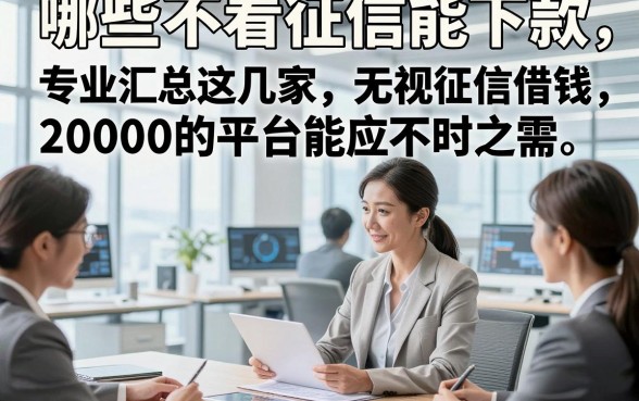 哪些不看征信能下款，专业汇总这几家无视征信借钱20000的平台能应不时之需