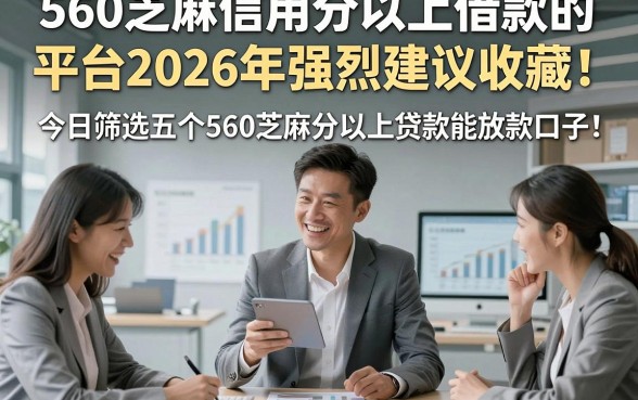 560芝麻信用分以上借款的平台2026年强烈建议收藏！今日筛选五个560芝麻分以上贷款能放款口子