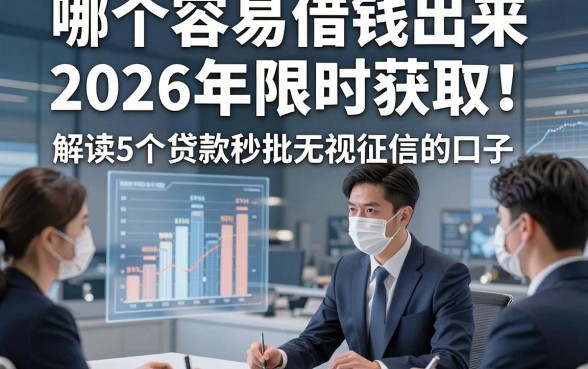 哪个容易借钱出来2026年限时获取！解读5个贷款秒批无视征信的口子